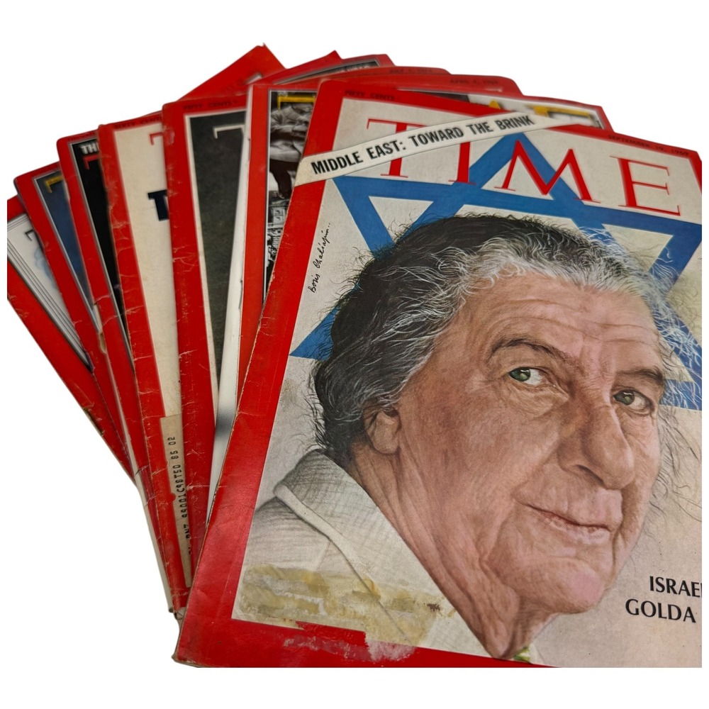 Vintage TIME Magazine Lot Cold War Politics Eisenhower Nixon Golda‎ Meir